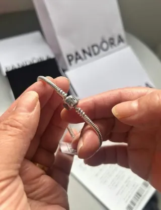 Pulsera Pandora Corazón Plata Talla 17