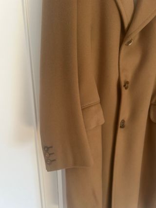 Abrigo lana clásico beige