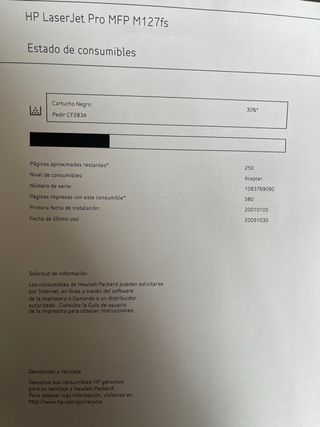 Impresora HP LaserJet Pro MFP M127fs