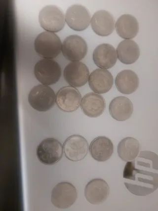 22 Monedas 5 Pesetas Rey Juan Carlos
