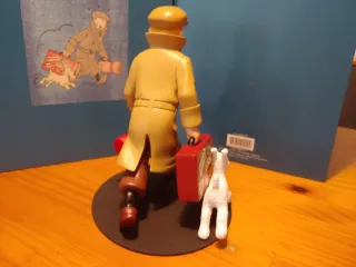 Figura Tintín i Milú de resina i metall 21cm