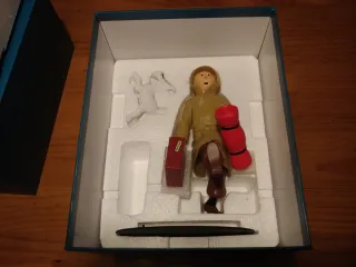 Figura Tintín i Milú de resina i metall 21cm