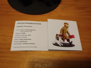 Figura Tintín i Milú de resina i metall 21cm