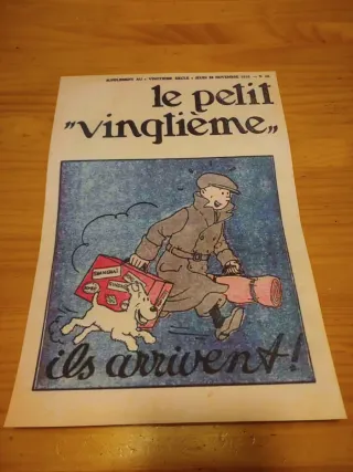 Figura Tintín i Milú de resina i metall 21cm