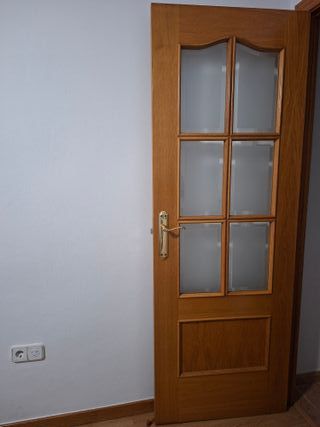 Puertas interior madera con cristal