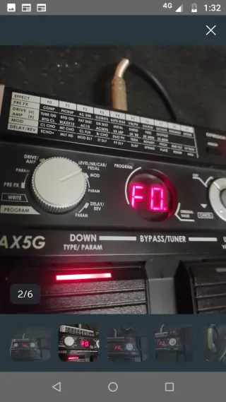 Pedalera Korg AX5G efectos guitarra