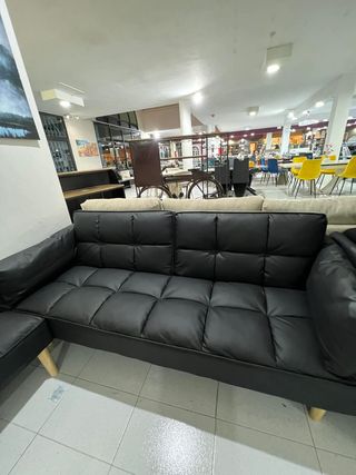 Sofá Cama Negro Polipiel Oferta