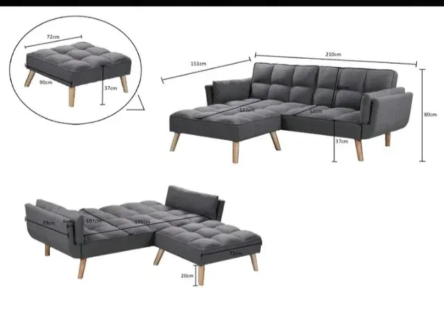 Sofá Cama Negro Polipiel Oferta