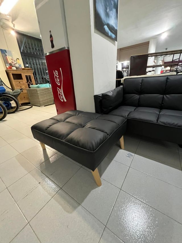 Sofá Cama Negro Polipiel Oferta