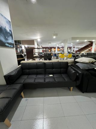 Sofá Cama Negro Polipiel Oferta