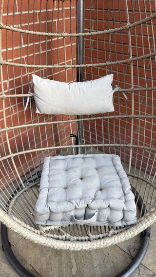 Sillón Colgante Jardín Mimbre y Metal