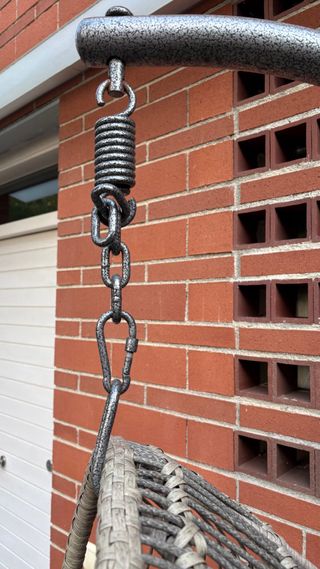 Sillón Colgante Jardín Mimbre y Metal