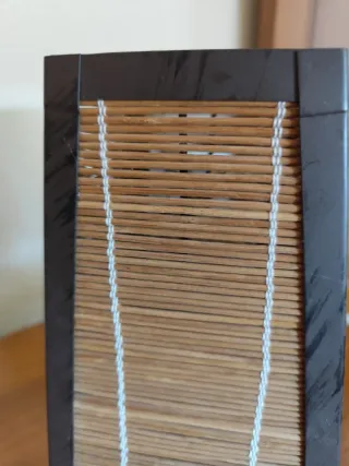 Lámpara de mesa bambú y madera