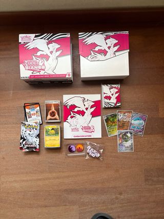 Pokémon ETB Luce Nera e Fuoco Bianco APERTI