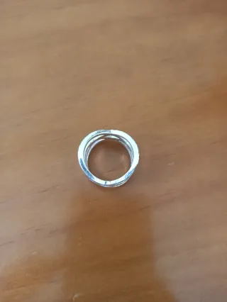 Conjunto de 2 anillos plateados