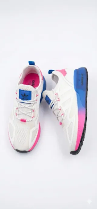 Sapatilhas Adidas Azuis, Rosa e Brancas