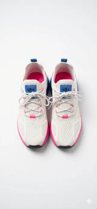 Sapatilhas Adidas Azuis, Rosa e Brancas