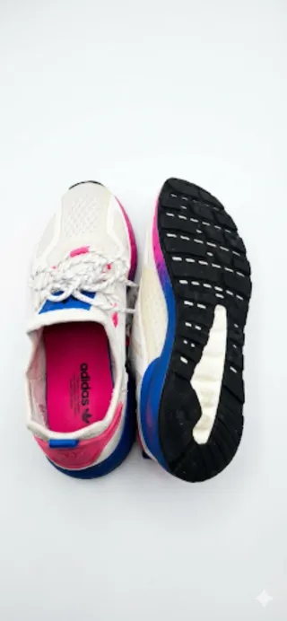 Sapatilhas Adidas Azuis, Rosa e Brancas