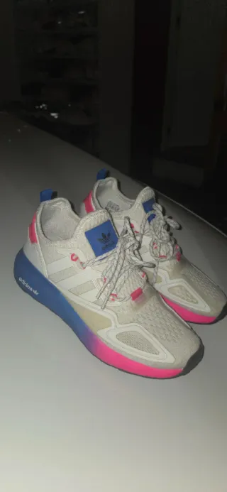 Sapatilhas Adidas Azuis, Rosa e Brancas