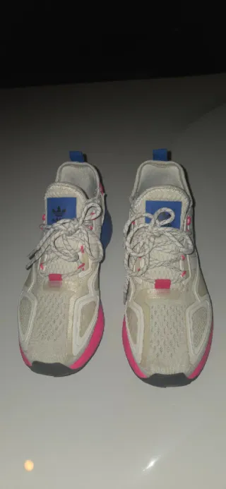 Sapatilhas Adidas Azuis, Rosa e Brancas