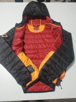 Piumino AS Roma nero con cappuccio