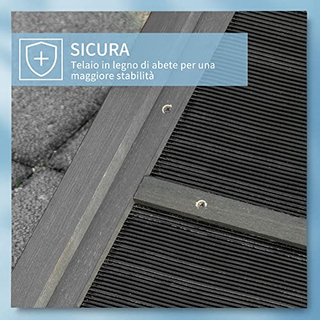 Rampa per Cani Pieghevole in Legno con Superficie