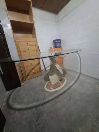 Mesa Comedor Cristal y Mármol