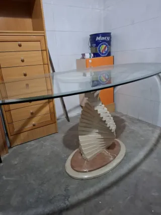 Mesa Comedor Cristal y Mármol