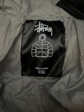 Chaqueta Stussy Puffer Negra Talla M