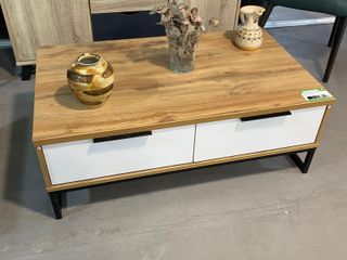 Mesa de centro madera y blanco MODERNA Y NUEVA