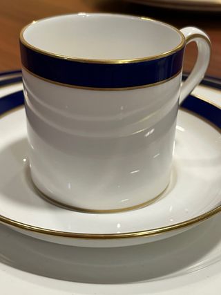 Vajilla Spode Inglesa Azul/Dorado Porcelana