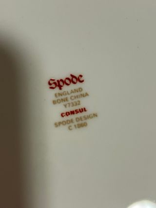 Vajilla Spode Inglesa Azul/Dorado Porcelana