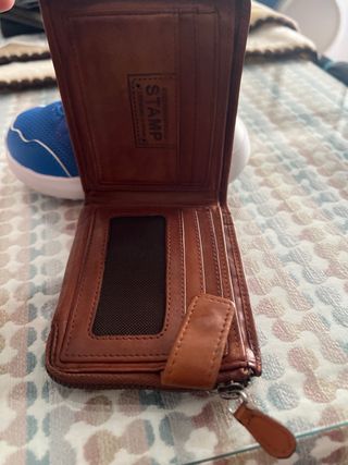 Cartera Billetera Marrón Cuero
