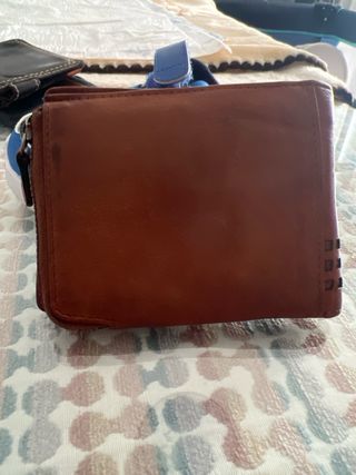 Cartera Billetera Marrón Cuero