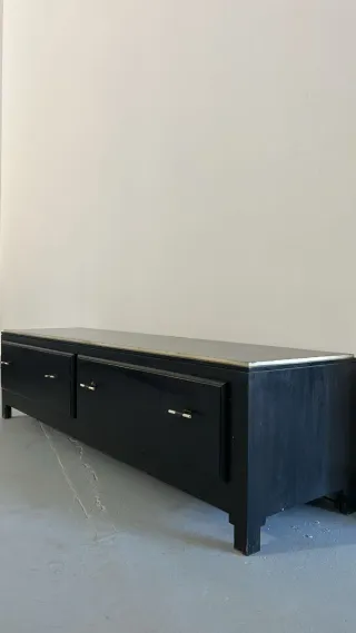 Mueble TV negro madera