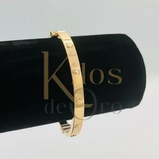 Pulsera rígida hueca con tornillos