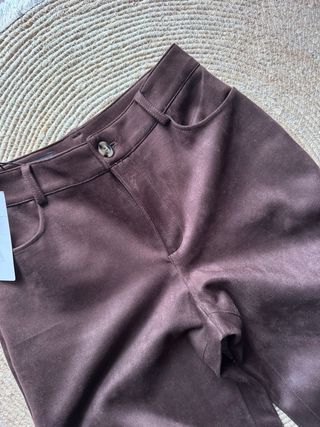 Pantalones Zara Marrón Anchos