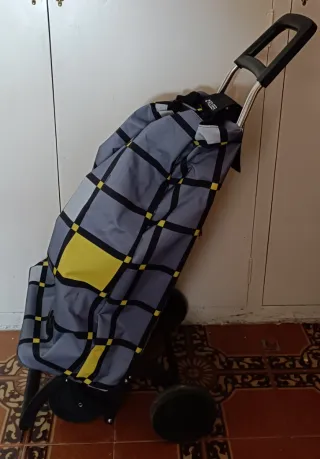 Carro de la compra Rolser gris y amarillo