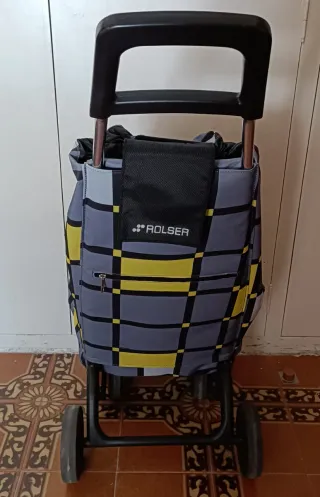Carro de la compra Rolser gris y amarillo