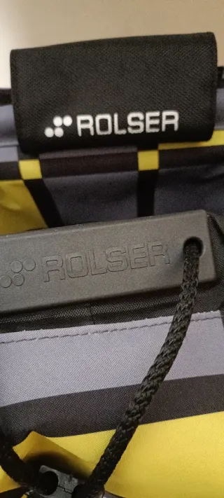 Carro de la compra Rolser gris y amarillo