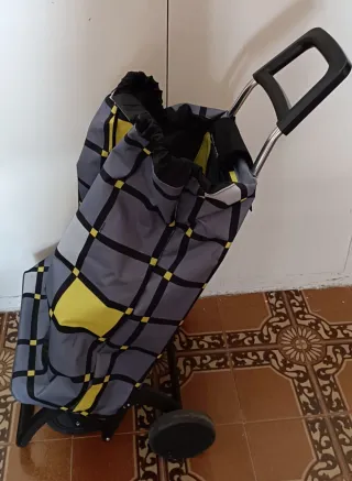 Carro de la compra Rolser gris y amarillo