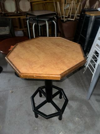 Mesa alta bar restaurante madera metal