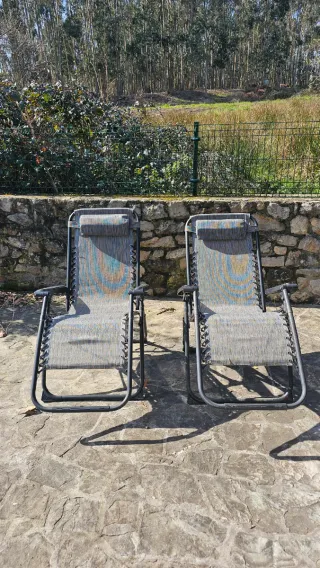 Confezione di 2 lettini reclinabili da giardino