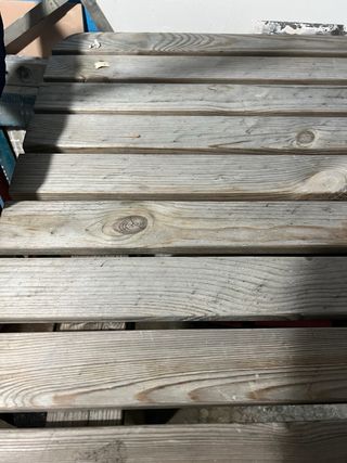 2 mesas de madera rústica plegable