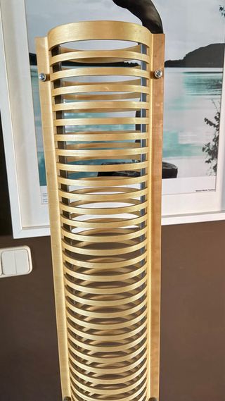 Porta CD de pie madera y metal