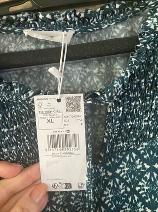 Blusa Mango Talla XL Estampada