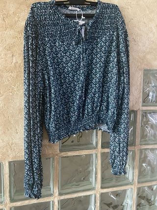 Blusa Mango Talla XL Estampada