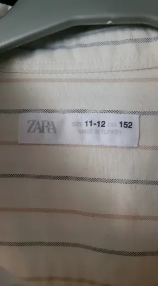 Camisa Zara Rayas Niños 11-12 Años
