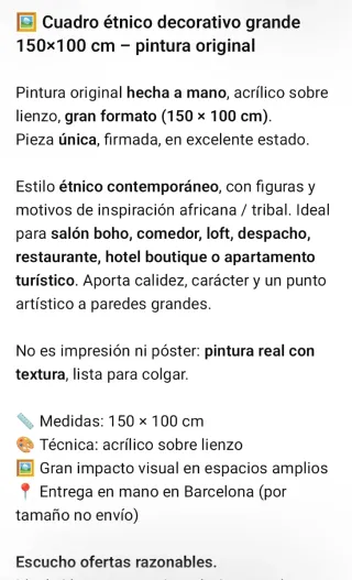 Cuadro Étnico Grande