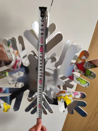 Decoración Copos Nieve Navidad Plateados